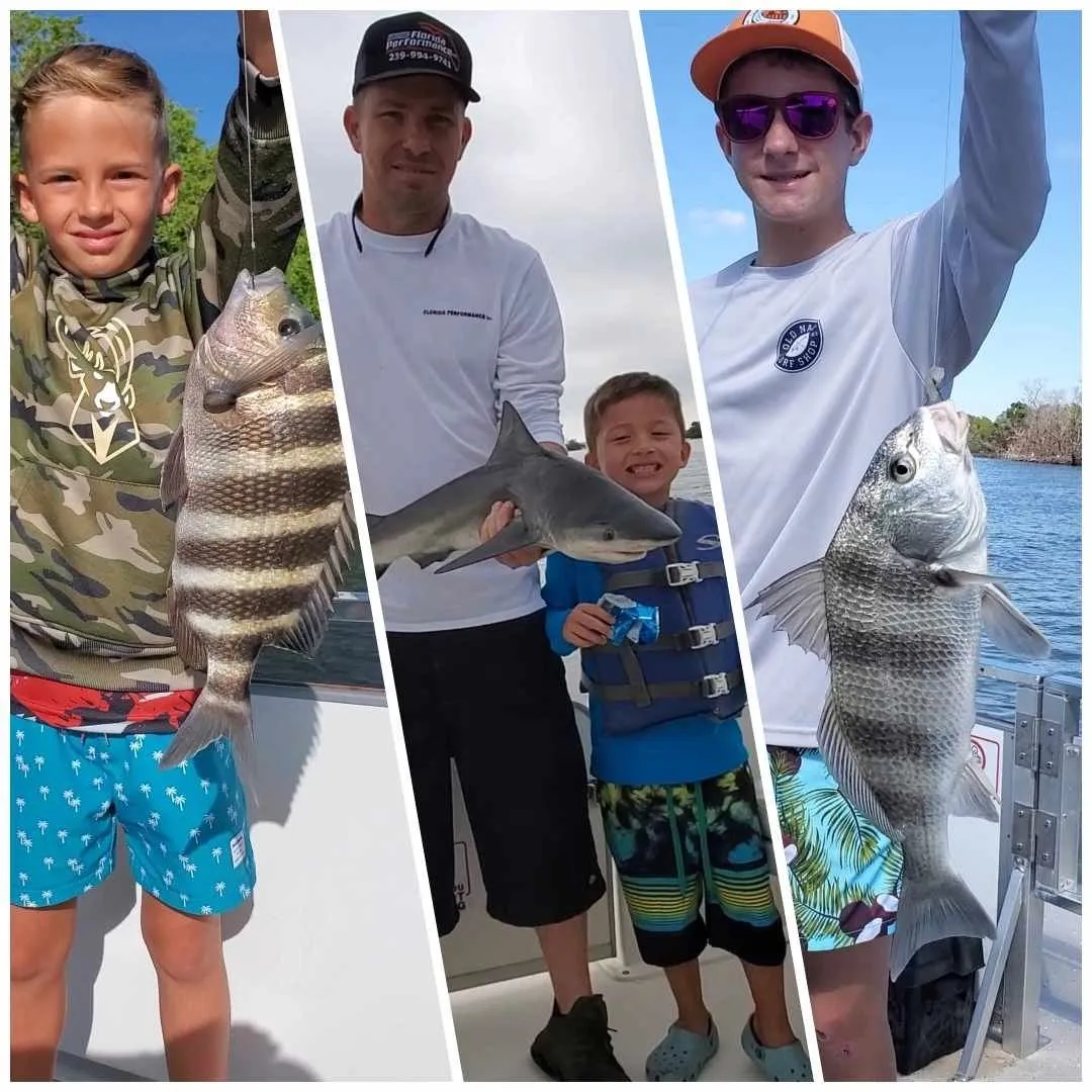 Angler holding a fresh catch aboard the charter